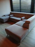 Grijze hoekbank met chaisse longue, Huis en Inrichting, Banken | Bankstellen, Ophalen, Gebruikt, Hoekbank, 300 cm of meer