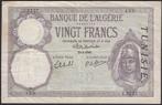 Tunisia 20 Francs 20-05-1941, Los biljet, Overige landen, Verzenden