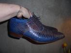 z3) made in Italy Leer blauw bruin Sacha veter schoen 46 i, Blauw, Ophalen of Verzenden, Zo goed als nieuw, Sacha