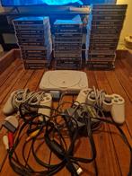 playstation one met 43 spellen, Spelcomputers en Games, Spelcomputers | Sony PlayStation 1, Ophalen, Gebruikt, Met 2 controllers