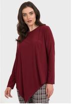 Joseph Ribkoff chique bordeaux stretch tuniek mt 38/40, Maat 38/40 (M), ., Joseph Ribkoff, Nieuw