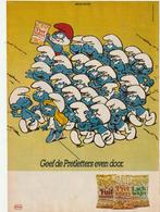 Retro reclame 1981 Duyvis pretletter chips de smurfen, Verzamelen, Retro, Verzenden, Overige typen