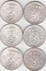 GULDENS JULIANA 3 X 1963 - 3 X 1967 ZILVER, Ophalen of Verzenden, Koningin Juliana, 1 gulden, Zilver