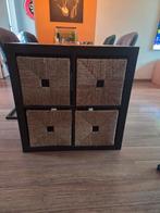 Vierkante Pax kast met 4 rieten manden, Huis en Inrichting, Ophalen, Gebruikt, 50 tot 100 cm, Modern