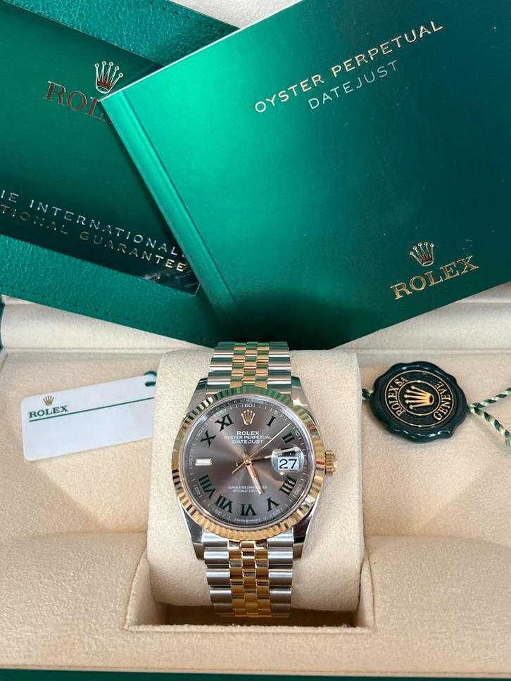 Rolex Datejust 36mm Wimbledon & Jubilee 126233 04-2024 Nieuw, Sieraden, Tassen en Uiterlijk, Horloges | Heren, Nieuw, Polshorloge