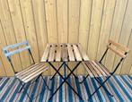 Bistroset als nieuw – 2 stoelen en tafel, Tuin en Terras, Ophalen, Zo goed als nieuw, Overige materialen, 2 zitplaatsen
