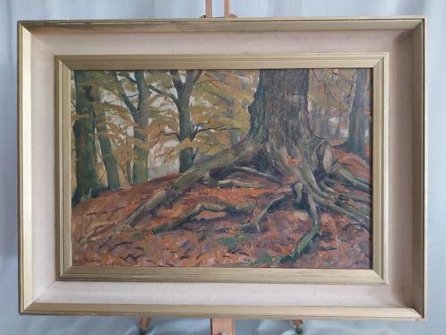 Frits Hubeek (1884-1952) - Boomstudie Groenendaalsebos - 194, Antiek en Kunst, Kunst | Schilderijen | Klassiek, Ophalen