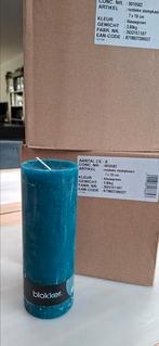 12x stompkaars Blauwgroen 7x19cm van Blokker, Huis en Inrichting, Woonaccessoires | Kandelaars en Kaarsen, Ophalen of Verzenden