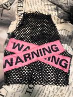 Shein Zwart Visnet Top met Roze Details, Maat 38/40 (M), Verzenden, Zwart, Nieuw