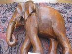 antiek houten olifant, Antiek en Kunst, Kunst | Beelden en Houtsnijwerken, Ophalen of Verzenden