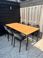 Tuintafel Polywood (onderhoudsarm) houtlook 200x90, Ophalen, Rechthoekig, Kunststof
