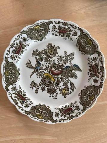 Ridgway Windsor sierbord–Ironstone–vintage floral met vogels beschikbaar voor biedingen