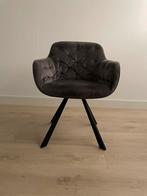 Woood 4x stoel antraciet, Huis en Inrichting, Stoelen, Ophalen, Zo goed als nieuw, Vier, Stof