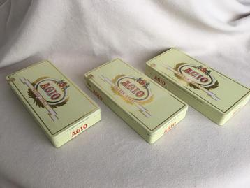 3 ijzeren Agio Gouden Oogst sigarendoosjes  beschikbaar voor biedingen