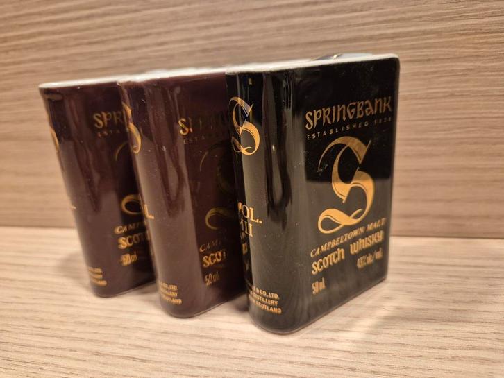 3 Springbank Campbelltown Scotch Malt Whiskies, Verzamelen, Overige Verzamelen, Zo goed als nieuw, Ophalen of Verzenden