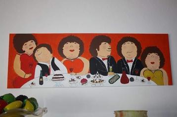 Schilderij Dikke Dames
Titel Dikke vrienden 40 x 120 cm  beschikbaar voor biedingen