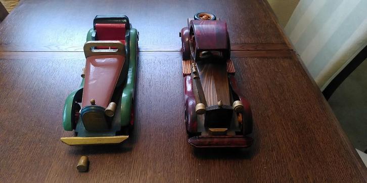 Houten Speelgoed Auto's - Vintage Decoratie, Antiek en Kunst, Antiek | Speelgoed, Ophalen