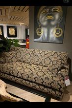 Prachtige 3-zits bank - Helena Zwart/Goud Medaillon, Ophalen, 100 tot 125 cm, Driepersoons, Zo goed als nieuw