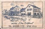 Epen suikerzakje Hotel "Ons Krijtland" 50/60er jaren, Ophalen of Verzenden, Nederland