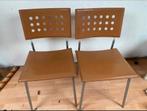 2  vintage stoelen van Lapalma, Huis en Inrichting, Stoelen, Ophalen of Verzenden, Zo goed als nieuw, Bruin, Vijf, Zes of meer stoelen