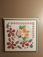 Kaartje hobbydots sparkles oranje/roze bloemen, Ophalen of Verzenden, Nieuw, Overige thema's