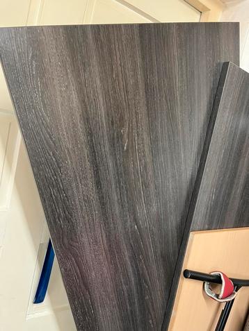 Bureaublad met donker eiken houtnerf look 80x180x1,8 cm beschikbaar voor biedingen