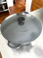 Le Creuset braad-stoofpan 32 cm grijs zgan gietijzer, Ophalen, Gietijzer, Zo goed als nieuw, Keramische plaat