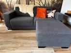Antraciet bankstel + poef, Huis en Inrichting, Banken | Bankstellen, Ophalen, Gebruikt, 150 tot 200 cm, Driepersoons