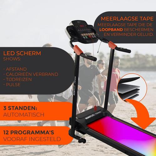 Elektrische Loopband 12 km/h. Hellingshoek. 12 Programma's., Sport en Fitness, Fitnessmaterialen, Nieuw, Ophalen of Verzenden