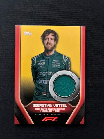 2022 Topps F1 Sebastian Vettel F1RL-SVI Gold Relic #22/50 beschikbaar voor biedingen