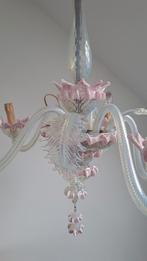 Murano art deco kroonluchter, Huis en Inrichting, Lampen | Kroonluchters, Ophalen of Verzenden, Zo goed als nieuw, Glas
