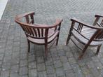 2 teak houten stoelen, Tuin en Terras, 2 zitplaatsen, Gebruikt, Teakhout, Ophalen of Verzenden