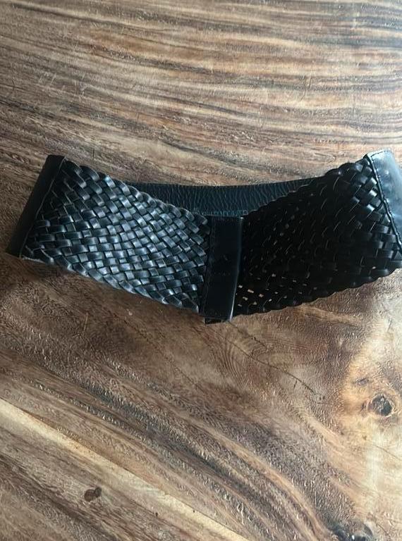 Brede 10 cm leren riem summum, Kleding | Dames, Riemen en Ceinturen, 5 cm of meer, Zwart, Tailleriem, Ophalen of Verzenden