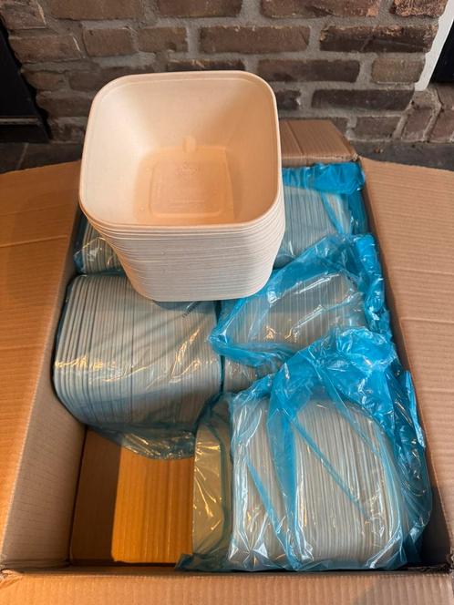 Salade bowls - maaltijd bakken - suikerriet partij 300 stuks, Diversen, Papierwaren, Nieuw, Ophalen of Verzenden