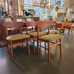 Vintage Deens design Stoelen Set van 4, Hout, Gebruikt, Overige kleuren, Ophalen of Verzenden