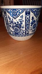1 delfsblauw bloem pot boch m 16 13.3 hoog x 15.7 diameter, Ophalen, Rond, Minder dan 25 cm