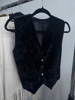 Vintage zwarte suede look gilet vest, Vintage, Vintage, Ophalen of Verzenden, Zo goed als nieuw