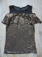 Coolcat topje zwart glitter maat 170 shirtje / top, Meisje, Coolcat, Ophalen of Verzenden, Zo goed als nieuw