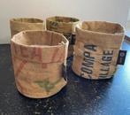 Bloempotjes, merk Baza, van teezakjes gemaakt., Huis en Inrichting, Ophalen of Verzenden, Gebruikt, Rond, Overige materialen