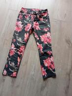 Denim 1982 Bloemenprint Broek - Maat 34, Zwart, Ophalen of Verzenden, Driekwart, Maat 34 (XS) of kleiner
