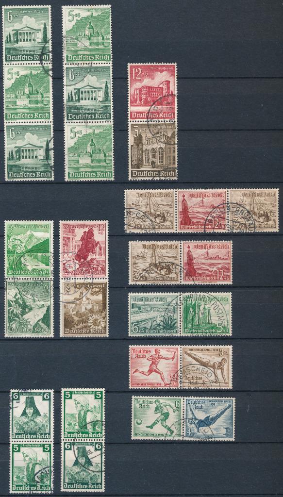 DEUTSCHES REICH-S 259,S 261,S 266,S 231,S 233,W 132 e.a., Postzegels en Munten, Postzegels | Europa | Duitsland, Gestempeld, Duitse Keizerrijk