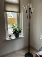 Vloerlamp messing / melkglas, Huis en Inrichting, Lampen | Vloerlampen, Ophalen, Gebruikt, 150 tot 200 cm