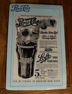 PESI Cola reclamebord blik +- 39x59, Verzamelen, Verzenden, Reclamebord