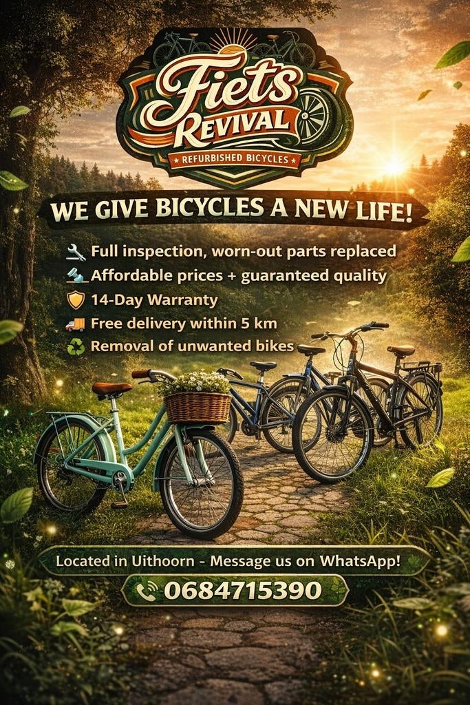 Fiets Revival - Opgeknapte fietsen met garantie!, Fietsen en Brommers, Fietsen | Heren | Herenfietsen, Overige merken, Gebruikt