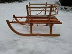 Houten slee met rugleuning, Ophalen of Verzenden, Rugleuning, Gebruikt, Hout