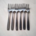 6 taartvorkjes nona massief 18-8, Huis en Inrichting, Ophalen of Verzenden, Zo goed als nieuw, Rvs of Chroom
