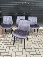 Nieuwe Eetkamerstoelen velvet antraciet, Ophalen of Verzenden, Nieuw, Grijs, Vijf, Zes of meer stoelen