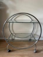 Art Deco Serveerwagen Serveertafel Bauhaus MidCentury Chroom, Ophalen, Zo goed als nieuw, 75 cm of meer, 60 cm of meer