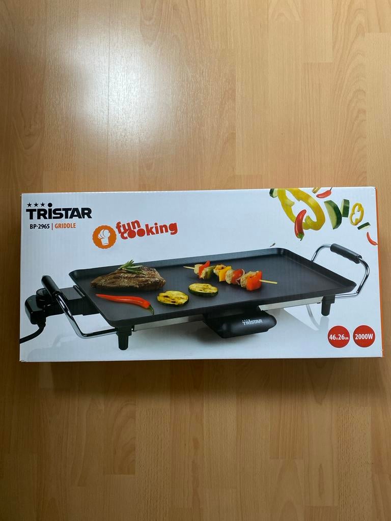 Tristar BP-2965 Tafelgrill - Nieuw in doos, Ophalen of Verzenden, Vaatwasmachinebestendig, Nieuw, Tafelgrill