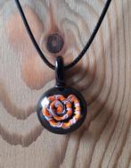 handgemaakte lampwork glas hanger, Sieraden, Tassen en Uiterlijk, Kettingen, Verzenden, Nieuw, Oranje, Overige materialen